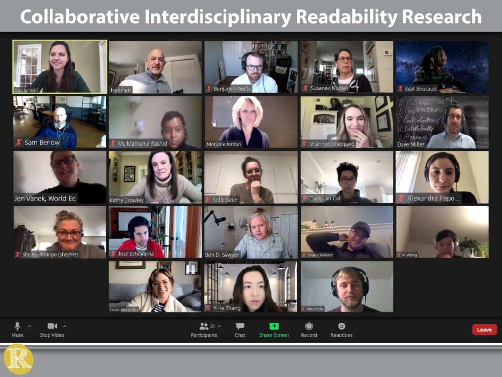 A Collaborative Interdisciplinary Readability Research Approach
